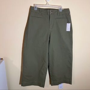 Target - A New Day - Olive Highest Rise Wide leg Crop pants - Sz 14R - Stretch